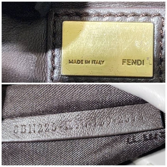 SOLD***Authentic Fendi Leather Peekaboo Satchel Bag Grey - Picture 14 of 15